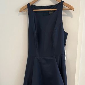 Adriana Papell full length blue high low gown